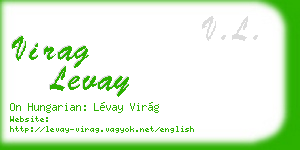 virag levay business card